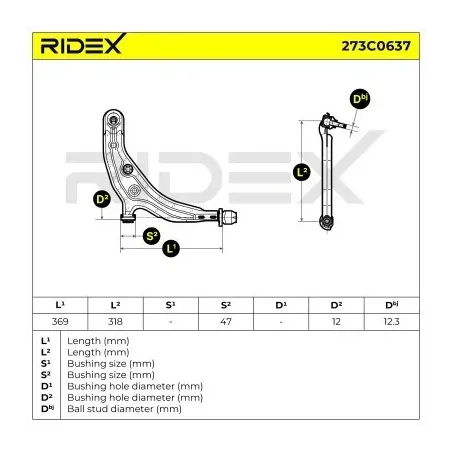 Bras de suspension pour NISSAN- 545002U711, 5450044B00, 545004F101, 545004F102, 545004F105, 545004F150 545006F600