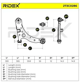 Bras de suspension pour HYUNDAI, KIA RENAULT- 5450117000