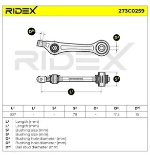 Bras de suspension pour CHRYSLER- 04782561AA, 04782561AB, 04782561AC, 04782561AD, 04782561AF, 4782561AA