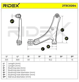 Bras de suspension pour SUBARU, SUZUKI- 4520060820000, 4520060821, 4520060822000, 4520060820, 4520060822