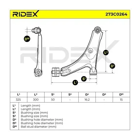 Bras de suspension pour SUBARU, SUZUKI- 4520060820000, 4520060821, 4520060822000, 4520060820, 4520060822