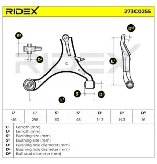 Bras de suspension pour HONDA- 51350S5A020, 51350S5A030, 51350S5A800, 51350S5AA02, 51350S5AA03, 51350S6A000