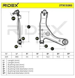 Bras de suspension pour VAG- 1H0407151A, 1H0407151Akit2, 1H0407152 1H0407152s