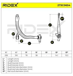 Bras de suspension pour CITROËN- 3520K3 3520P0