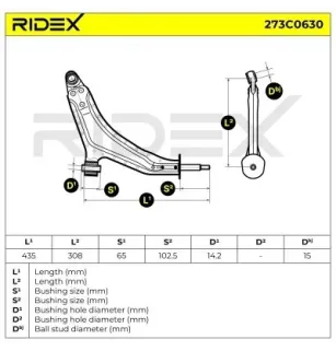 Bras de suspension pour LAND ROVER ROVER- RBJ102440