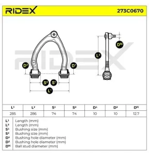 Bras de suspension pour MERCEDES-BENZ- 2203301407, 2203308307, 2203309307, A2203301407, A2203308307 A2203309307