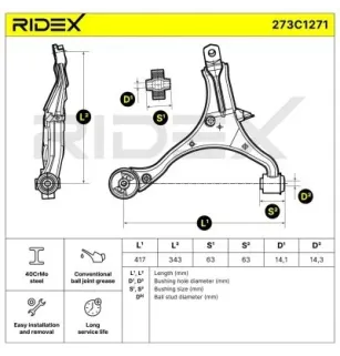 Bras de suspension pour HONDA- 51350S9AA00, 51350S9A000, 51350S9A010, 51350S9A020, 51350S9AA01, 51350S9AA02