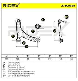 Bras de suspension pour SUZUKI- 4520165J00, 4520165J00000, 4520178K00 4520178K00000