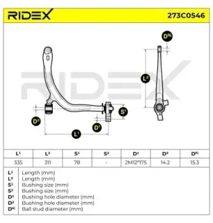 Bras de suspension pour CITROËN- 3521G3 3521K0