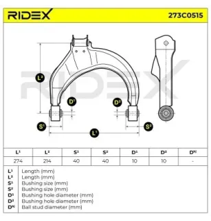 Bras de suspension pour HYUNDAI- 5511038601