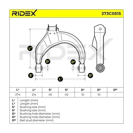 Bras de suspension pour HYUNDAI- 5511038601