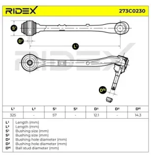 Bras de suspension pour BMW- 1141962, 31121141962 K620120