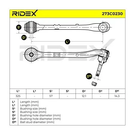 Bras de suspension pour BMW- 1141962, 31121141962 K620120