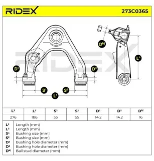 Bras de suspension pour NISSAN- E4524VK085