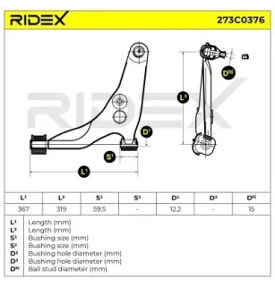 Bras de suspension pour MITSUBISHI- MR241341 MR439701