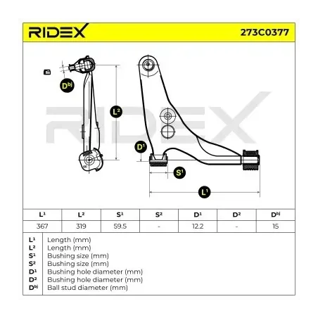 Bras de suspension pour MITSUBISHI- MR241342 MR439702