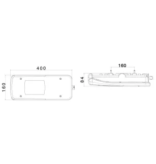 LC11 LED - Right LED tail light with 8-way HDSCS connector Rear vignal 160270
