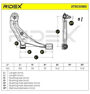 Bras de suspension pour NISSAN- 545004B000, 545000M010, 545000M020, 545000M060 54500F4300