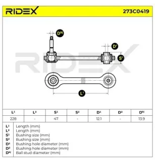 Bras de suspension pour SAAB- 12793813