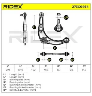 Bras de suspension pour DACIA, RENAULT- 7700807581 7700823581