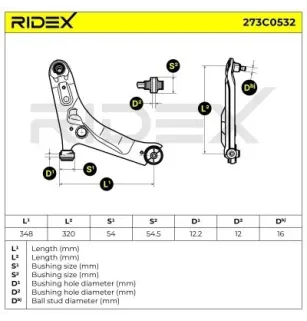 Bras de suspension pour HYUNDAI, KIA- 5450107160, 5450107161, 5450107350 5450107361