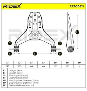 Bras de suspension pour AUDI, VW- 811407147, 811407147A, 811407147B, 811407153A 893407147G