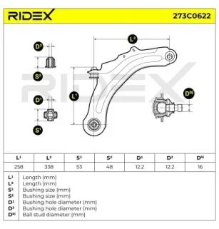 Bras de suspension pour RENAULT- 8200243086 8200255761