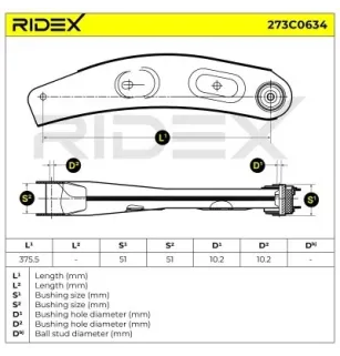 Bras de suspension pour JEEP- 52088208AC 52088208AE