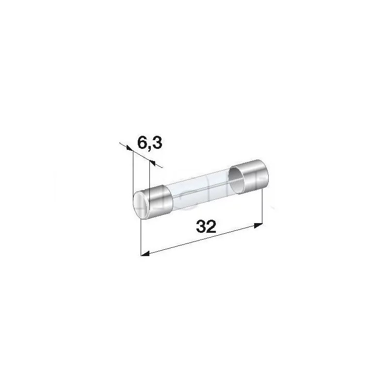 Fusibles Verre 5A - Diamètre 6 x Longueur 32 mm - Vendu à l'unité