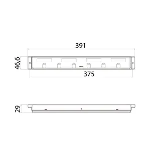 BL15 LED - Left LED light bar with DT4 connector front fixing vignal 165040