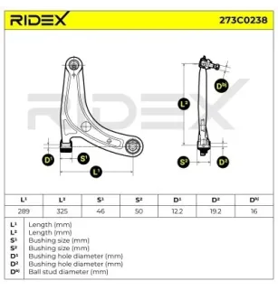 Bras de suspension pour HONDA- 51350SAGC01, 51350SAAE01, 51350SAAE11 51350SAAG02