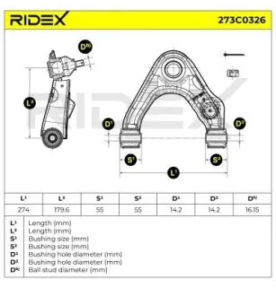 Bras de suspension pour NISSAN- E4525VK085