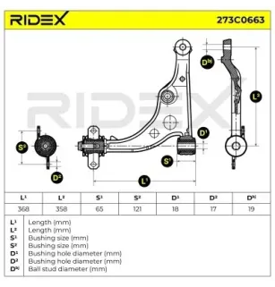 Querlenker für CITROËN - 3520L1, FIAT - 1320755080, 1317238080, 1308759080, PEUGEOT - 352096 3520L1