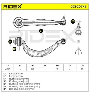 Querlenker für AUDI - 8K0407694AE, 8K0407694F, 8K0407694H, 8K0407694K, 8K0407694N 8K0407694R