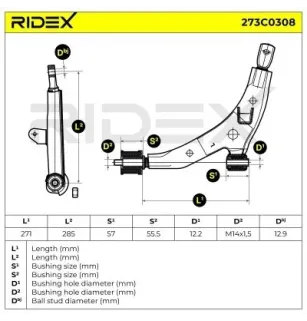 Bras de suspension pour HYUNDAI- 5450002050, 5450002051, 5450002052 5450002000