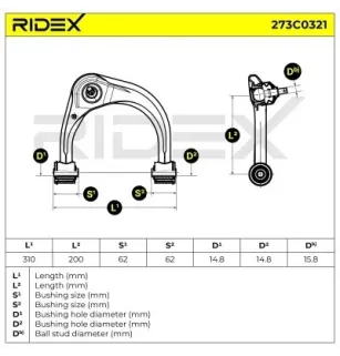 Querlenker für LEXUS - 4861060070, 4861060050, TOYOTA- 4861060050 4861060070