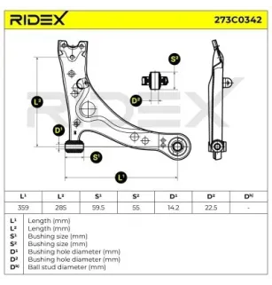 Bras de suspension pour TOYOTA- 4806805010 4806820260