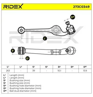 Bras de suspension pour DAIHATSU- 4806897202, 4806897203, 4806897203000 4906897202