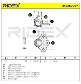 Rotule de suspension pour OPEL, SAAB, VAUXHALL- 352800, 352829, 352830, 90487561, 90512982 90542995