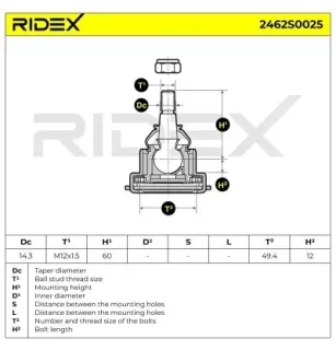 Rotule de suspension pour BMW MINI- 31121096685