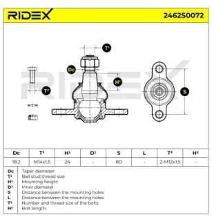 Rotule de suspension pour CHRYSLER, DAF, MAN, MERCEDES-BENZ- 1633300035, 1633300135, A1633300035 A1633300135