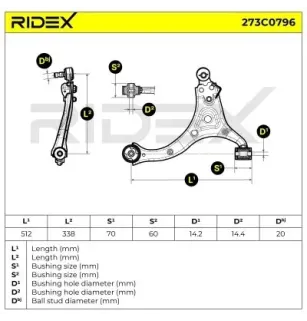 Querlenker für HYUNDAI - 545014D102, KIA- 545014D001, 545014D000 545014D002