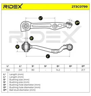 Brazo de suspensión para MERCEDES-BENZ- 2213307807 A2213307807