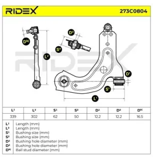 Braccio sospensione per FORD, MAZDA- 1E0034350A, 1E0034350D, 1E0034350B, 1E0034350C, 1E0034350E, 1E0034350F