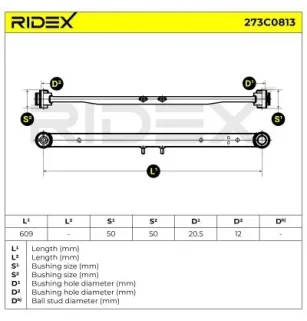 Bras de suspension pour MAZDA- BJ3D28250A