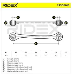 Braccio sospensione per MERCEDES-BENZ- 1403503606 A1403503606
