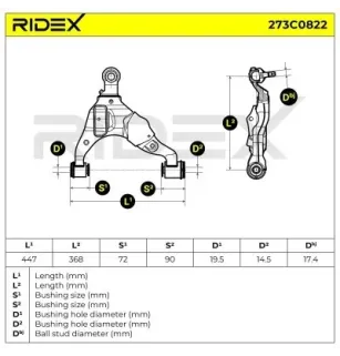 Braccio sospensione per LEXUS - 4806860010, TOYOTA - 4806860010
