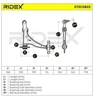 Bras de suspension pour ALFA ROMEO- 0000060627291, 0000060665805, 60627291, 60665805 60695896