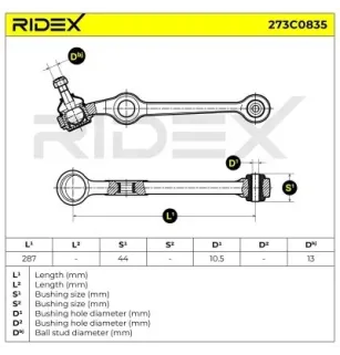 Bras de suspension pour ALFA ROMEO, FIAT - 7674825, 7591277, 75643760, INNOCENTI - 7674825, LANCIA- 7674825