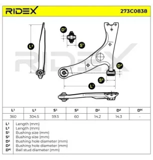 Braccio sospensione per TOYOTA- 4806942040 4806942041